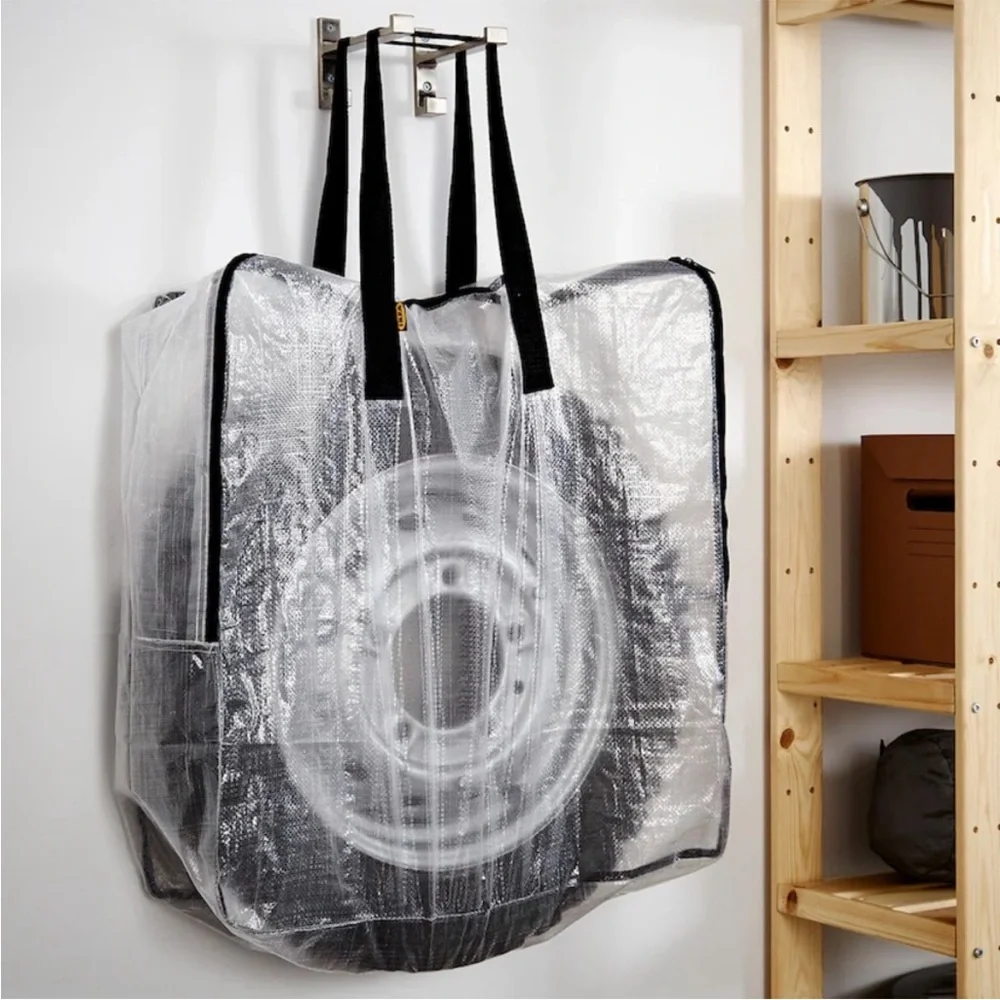 IKEA DIMPA Clear Durable Transparent Bag Fexible Extra‎ Large Storage Bag